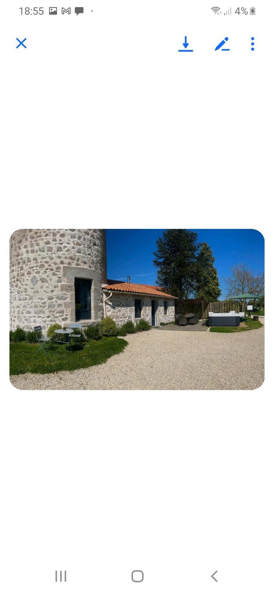 Neuvy-BouinLoue Ancien Moulin A Vent Avec Piscine Et Jacuzzi别墅 外观 照片