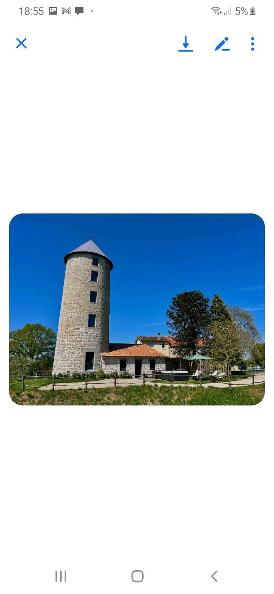 Neuvy-BouinLoue Ancien Moulin A Vent Avec Piscine Et Jacuzzi别墅 外观 照片